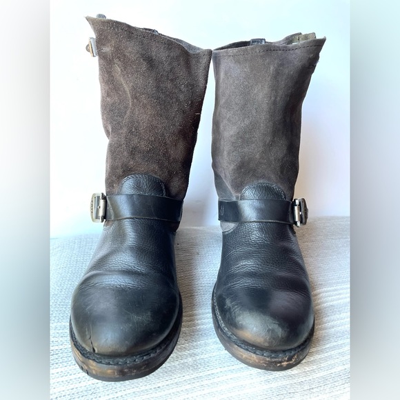 Leather & Suede Frye Veronica boots - Picture 2 of 5